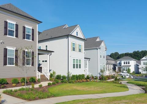 suburban neighborhood houses